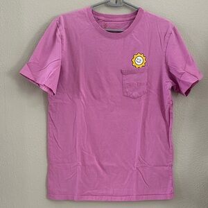 Unisex Pink T-Shirt with Sun Patch